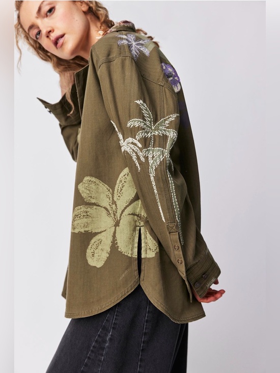 Free People Tops - Free People We the Free Blooms and Palms Top